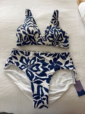 Hanky Panky Navy and White Bikini with Tags